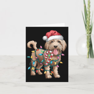 Goldendoodle Kerst Gouden Doodle Pyjama voor W Kaart