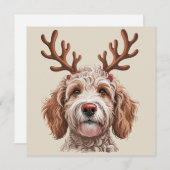 Goldendoodle Kerst Liefhebber Hond Moeder Cadeau Feestdagenkaart (Voorkant / Achterkant)