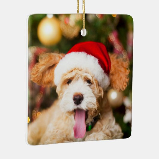 Goldendoodle Kerst Ornament Stone (Rechts)