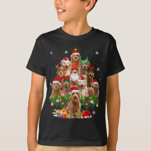 Goldendoodle Kerstboom Lights Grappige Hond Xmas T-shirt