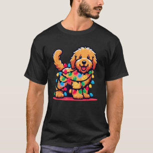 Goldendoodle Kerstboom Xmas Lights Gouden Doo T-shirt