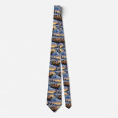 Goldendoodle Kerstboot Vakantie Stropdas (Voorkant)