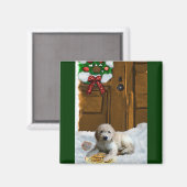 Goldendoodle kerstcadeaus magneet (Voorkant / Achterkant)