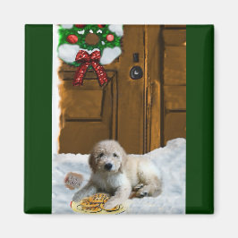 Goldendoodle kerstcadeaus magneet