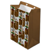 Goldendoodle kerstcadeaus medium cadeauzakje (Voorkant Gekanteld)