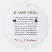 Goldendoodle kerstcadeaus ornament kaart (Achterkant)