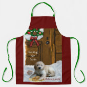 Goldendoodle kerstcadeaus schort (Voorkant)