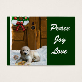 Goldendoodle kerstcadeaus visitekaartjes