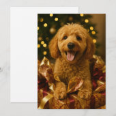 Goldendoodle Kerstkaart Kaart (Voorkant / Achterkant)