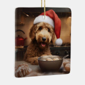 Goldendoodle Kerstkoekjes Feestelijke vakantie Keramisch Ornament (Rechts)