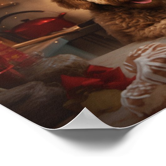 Goldendoodle Kerstkoekjes Feestelijke vakantie Poster (Hoek)