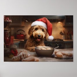 Goldendoodle Kerstkoekjes Feestelijke vakantie Poster