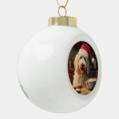 Goldendoodle Kerstkoekjes Vakantie Keramische Bal Ornament (Links)