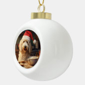 Goldendoodle Kerstkoekjes Vakantie Keramische Bal Ornament (Rechts)