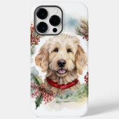 Goldendoodle Kerstkrans Feestelijke Pup Case-Mate iPhone Case (Achterkant)