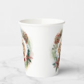 Goldendoodle Kerstkrans Feestelijke Pup Papieren Bekers (Links)