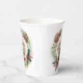 Goldendoodle Kerstkrans Feestelijke Pup Papieren Bekers (Rechts)