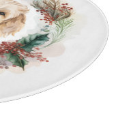Goldendoodle Kerstkrans Feestelijke Pup Snijplank (Hoek)