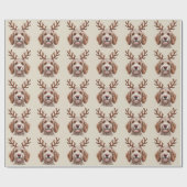 Goldendoodle Kerstminnaar Hond Moeder Cadeau Cadeaupapier (Vlak)
