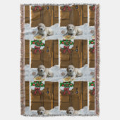 Goldendoodle Kerstmis Deken (Voorkant Verticaal)