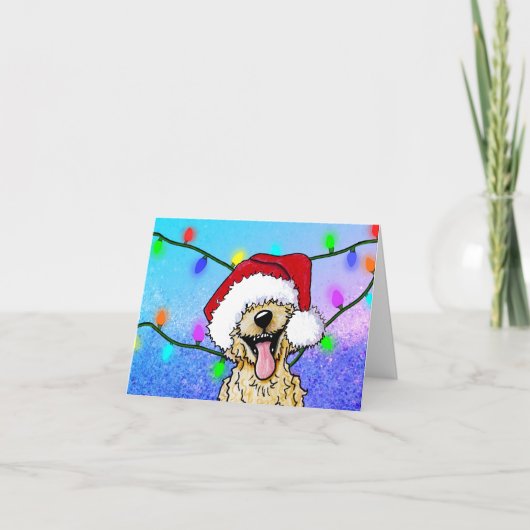 Goldendoodle Kerstmis Kaart (Voorkant)