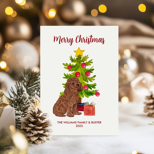 Goldendoodle Kerstmis Kaart