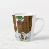 Goldendoodle Kerstmis Latte Mok (Rechts)