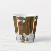 Goldendoodle Kerstmis Latte Mok (Voorkant)