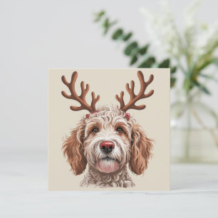 Goldendoodle Kerstmis Liefhebber Hond Moeder Cadea Feestdagenkaart