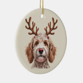 Goldendoodle Kerstmis Liefhebber Hond Moeder Cadea Keramisch Ornament (Rechts)