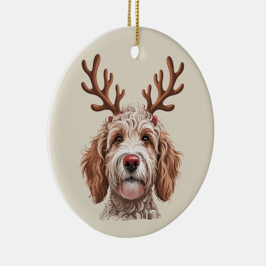 Goldendoodle Kerstmis Liefhebber Hond Moeder Cadea Keramisch Ornament (Rechts)