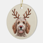 Goldendoodle Kerstmis Liefhebber Hond Moeder Cadea Keramisch Ornament (Links)