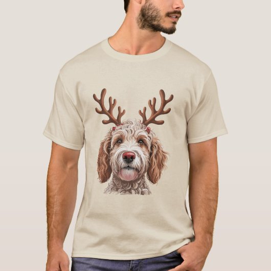 Goldendoodle Kerstmis Liefhebber Hond Moeder Cadea T-shirt (Voorkant)