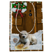 Goldendoodle Kerstmis Medium Cadeauzakje (Voorkant)