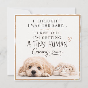 Goldendoodle Kleine Mens Zwangerschapskaart Kaart