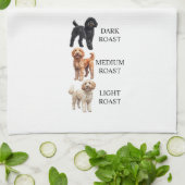 Goldendoodle koffie licht donker medium roast  theedoek (Gevouwen)