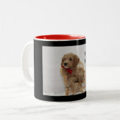 Goldendoodle-koffie-mok Tweekleurige Koffiemok (Voorkant links)