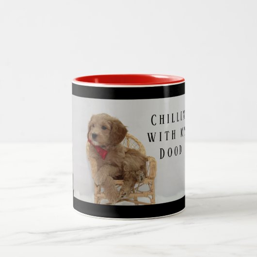 Goldendoodle-koffie-mok Tweekleurige Koffiemok (Center)