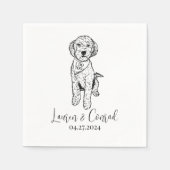 Goldendoodle Labradoodle Custom.Napkin Hondenbruil Servet (Voorkant)