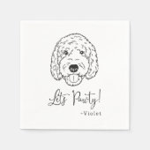 Goldendoodle Labradoodle Custom.Napkin Hondenbruil Servet (Voorkant)