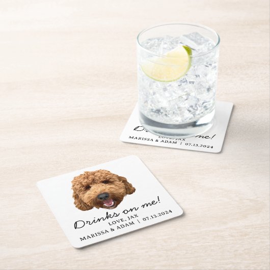 Goldendoodle Labradoodle Trouwpapier Onderzetters (Insitu)