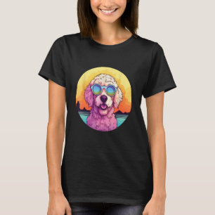Goldendoodle Leuke Kleurrijke Gouden Doodle Zonneb T-shirt