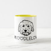 Goldendoodle liefde! Cute Doodle Tweekleurige Koffiemok (Center)
