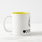 Goldendoodle liefde! Cute Doodle Tweekleurige Koffiemok (Links)