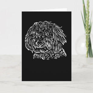 Goldendoodle Line art cadeau idee Kaart