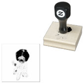 Goldendoodle Magnet Rubberstempel (Gestempeld)