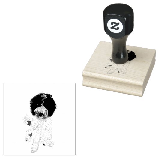 Goldendoodle Magnet Rubberstempel (Gestempeld)
