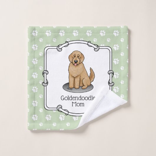 Goldendoodle Mam Doodle Mam (gouden rood) Dog Mam Bad Handdoek (Wasdoekje)