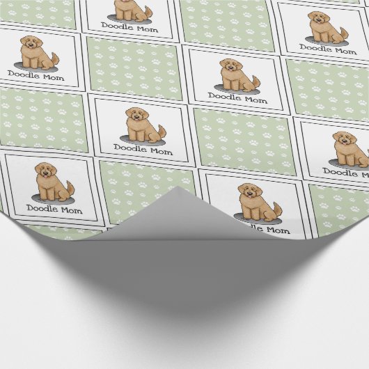 Goldendoodle Mam Doodle Mam (gouden rood) Dog Mam Cadeaupapier (Hoek)