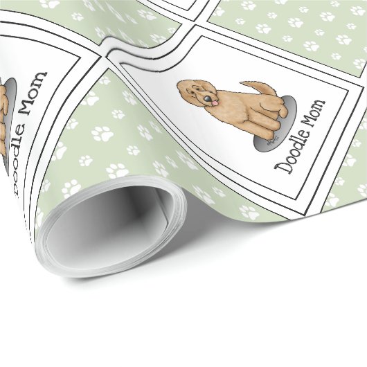 Goldendoodle Mam Doodle Mam (gouden rood) Dog Mam Cadeaupapier (Rol Hoek)